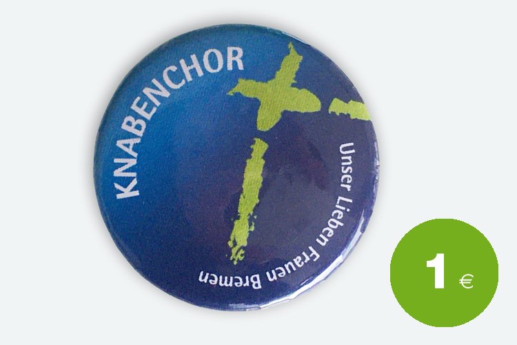 Button – Ansteck-Button mit Logo-Print des Knabenchors Unser Lieben Frauen